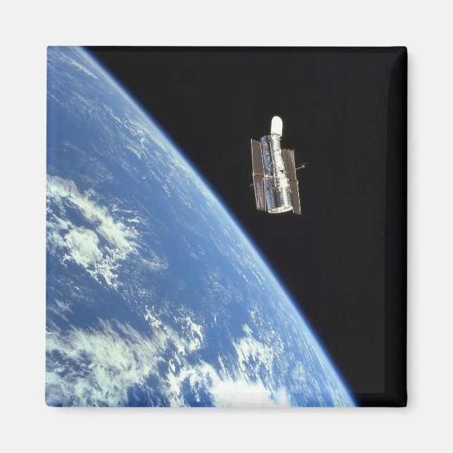 Hubble Space Telescope med blå jord Magnet (Framsidan)