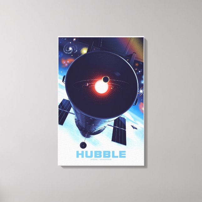 Hubble Space Telescope Poster. Canvastryck (Framsida)