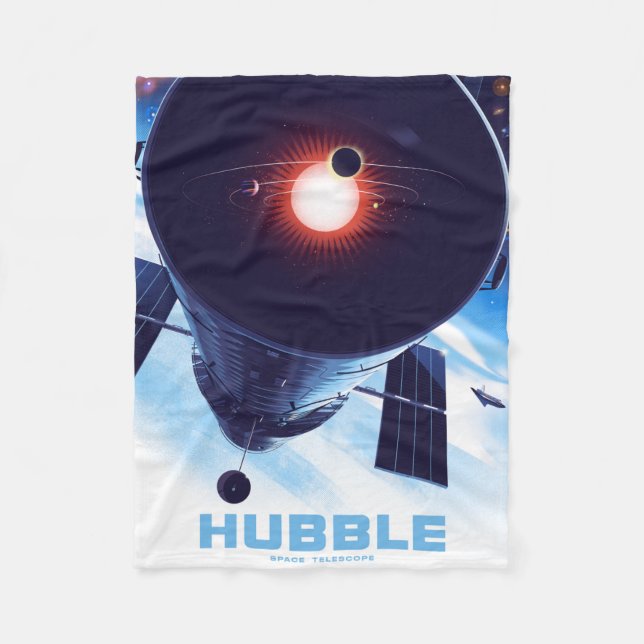 Hubble Space Telescope Poster. Fleecefilt (Framsidan)
