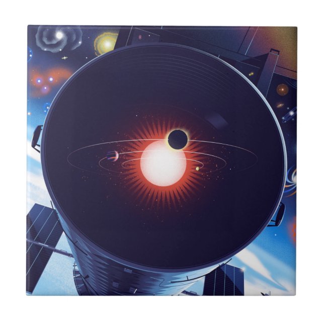 Hubble Space Telescope Poster. Kakelplatta (Framsidan)