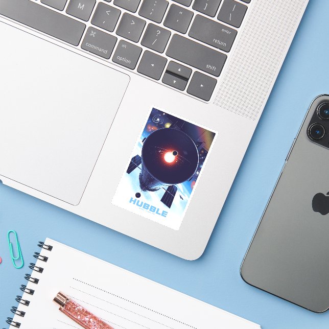 Hubble Space Telescope Poster. Klistermärken (Laptop med iPhone)