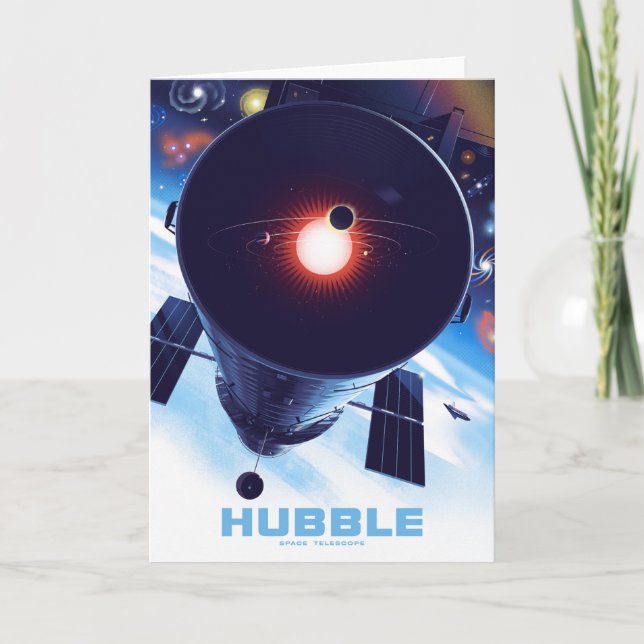 Hubble Space Telescope Poster. Kort (Framsida)