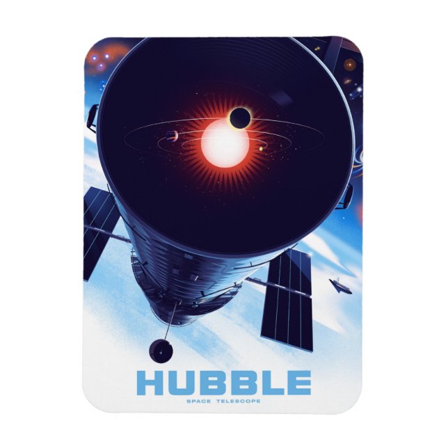 Hubble Space Telescope Poster. Magnet (Vertikal)