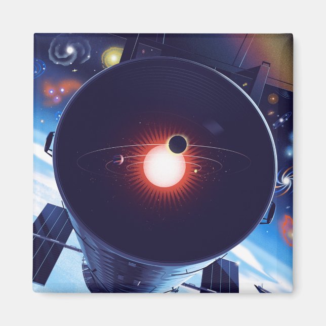 Hubble Space Telescope Poster. Magnet (Framsidan)