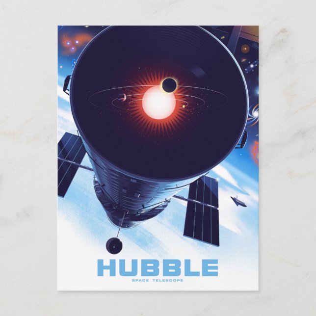 Hubble Space Telescope Poster. Vykort (Framsida)
