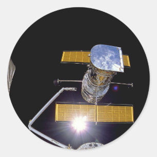 Hubble telescope runt klistermärke