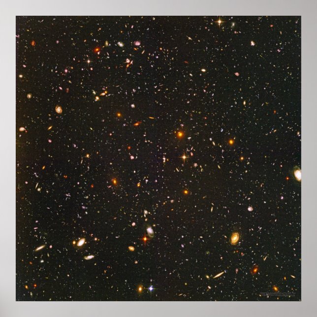 Hubble Ultra Deep Fält 24 x 24 (22 x 22) Poster (Framsidan)
