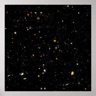 Hubble Ultra Deep Fält - Foto av Galaxies Poster