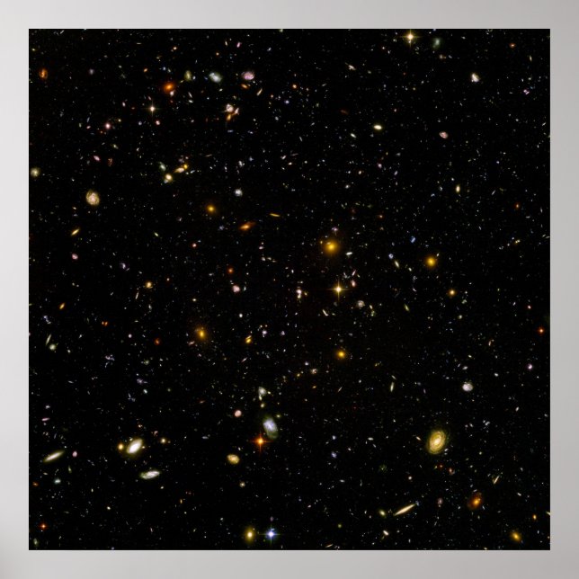 Hubble Ultra Deep Fält Image Constellation Fornax Poster (Framsidan)