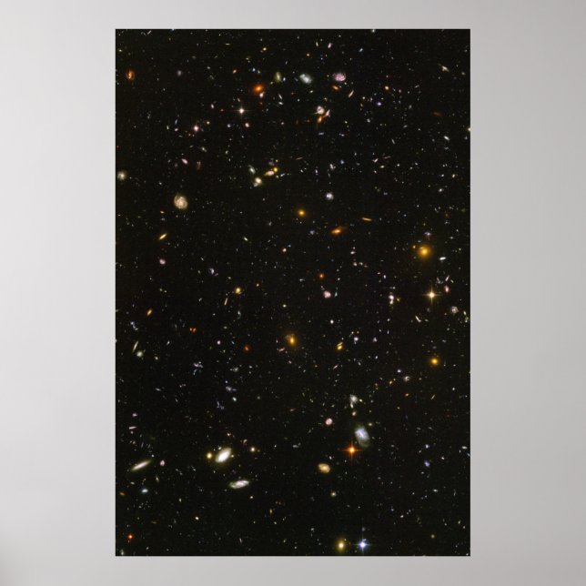 Hubble Ultra Deep Fält Photo Poster (Framsidan)