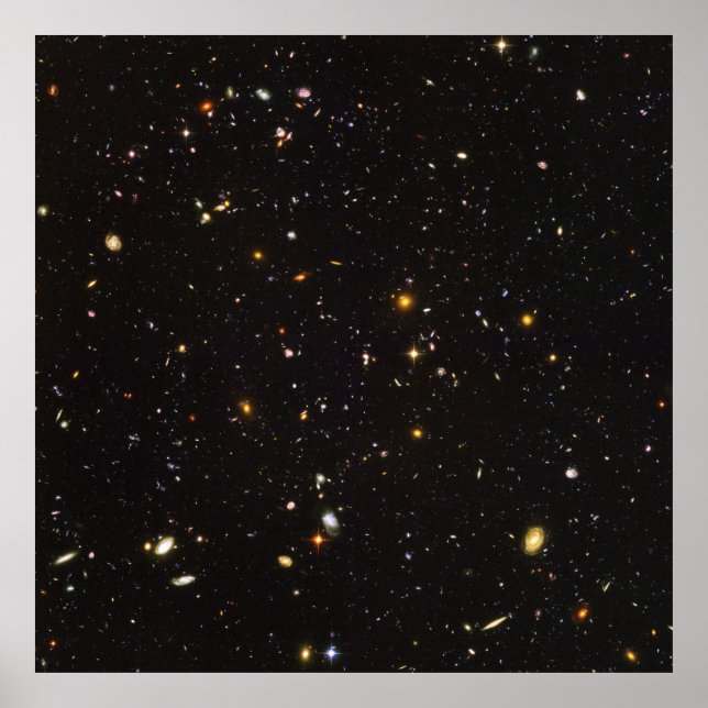 Hubble Ultra Deep Fält View of 10 000 Galaxies Poster (Framsidan)