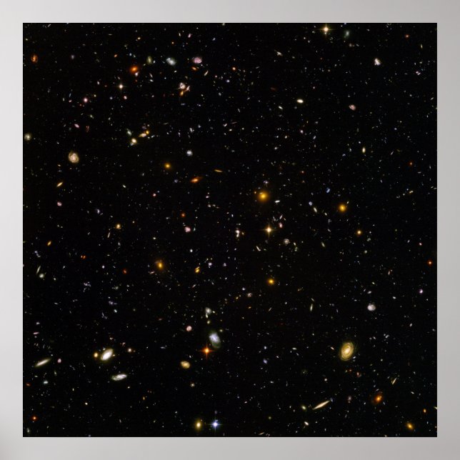 Hubble Ultra Deep Space Fält Poster (Framsidan)