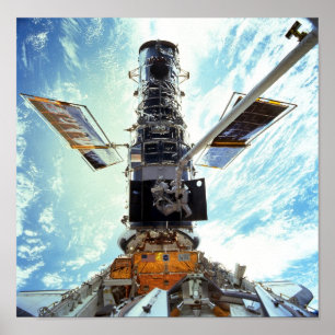 Hubble utrymmeteleskop och astronaut poster