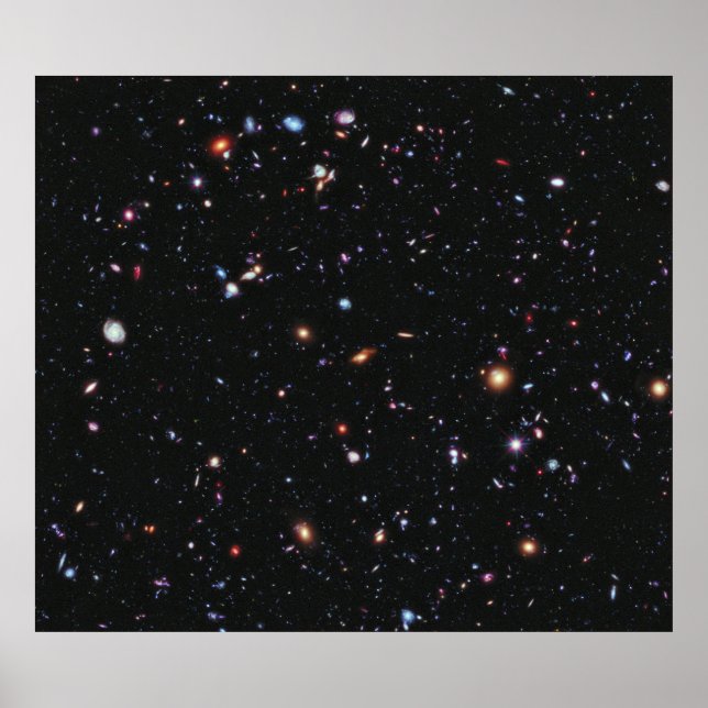Hubble Xtreme Deep Fält Poster (Framsidan)