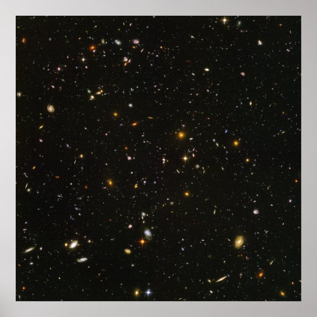 Hubble's Ultra Deep Fält Image Poster (Framsidan)