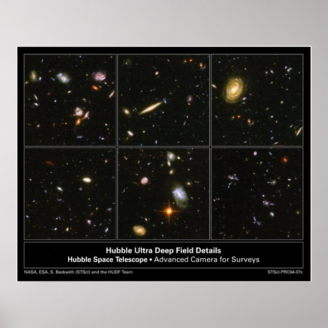 HubbleUltraDeepFieldDetails-2004-07c Poster (Framsidan)