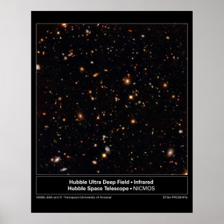 HubbleUltraDeepFieldInfrRED-2004-07b Poster