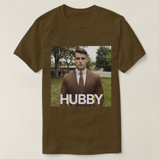 Hubby Brown T-Shirt (Design framsida)