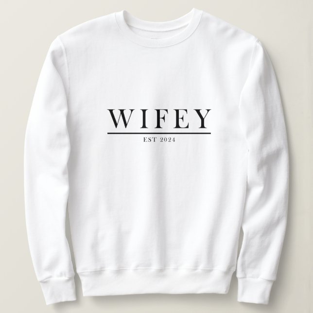 Hubby crewneck Sweatshirt for newly married couple T Shirt (Design framsida)