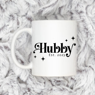 Hubby Est-år med ett färg-elegant-retrotypsnitt Kaffemugg