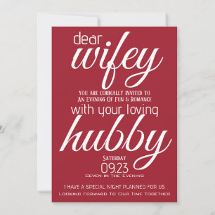 Hubby frågar ut Wifey Inbjudningar