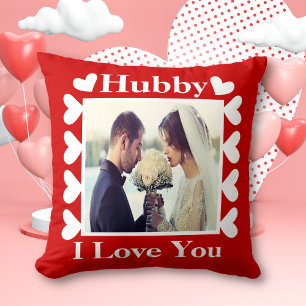 Hubby I Kärlek Anpassningsbar You Couple Photo Kudde