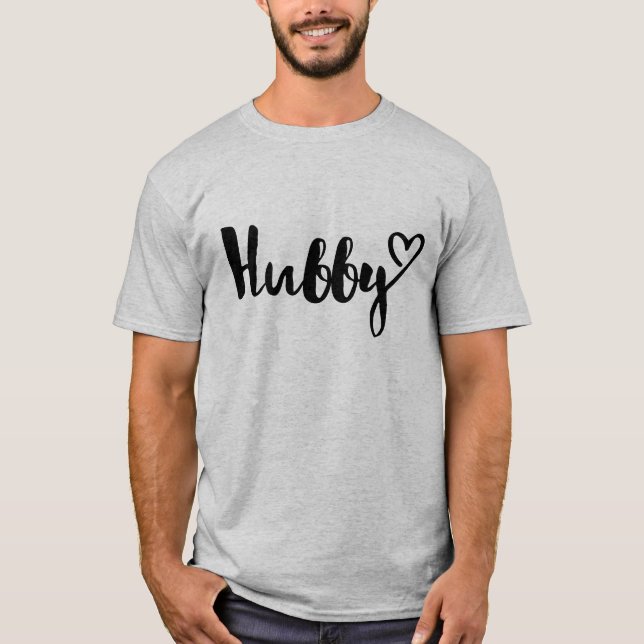 Hubby med hjärta t shirt (Framsida)