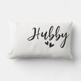 Hubby, minimalist wedding pillow  lumbarkudde