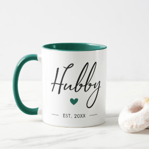 Hubby Modern Typography Make-årsdag Mugg