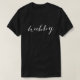 Hubby Modern White Script Black Manar T Shirt (Design framsida)