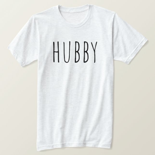 Hubby New Husband Bridal Honeymoon Wedding T Shirt (Design framsida)