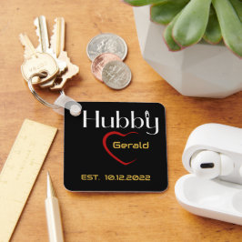 Hubby Wifey Bröllop-årsdag Gift Nyckelring