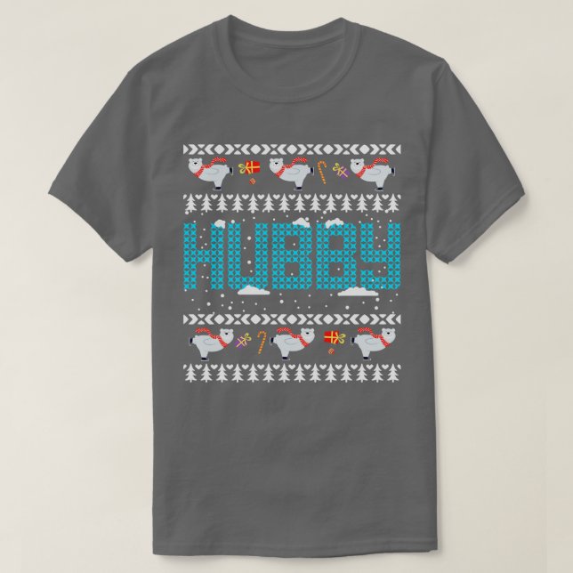 Hubby Wifey-julmatchning T Shirt (Design framsida)