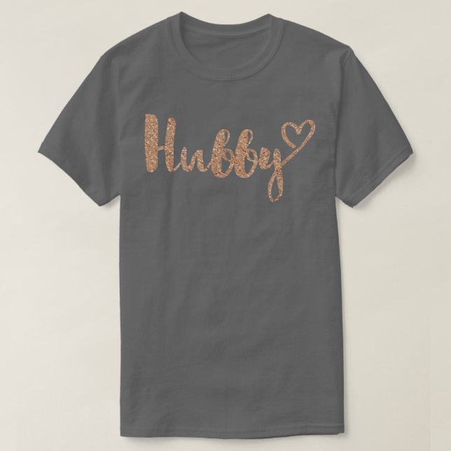 Hubby with Heart Fau Ro Guld T Shirt (Design framsida)