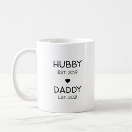 HubbyPappa Gravid Meddelande om Baby Reveal Kaffemugg