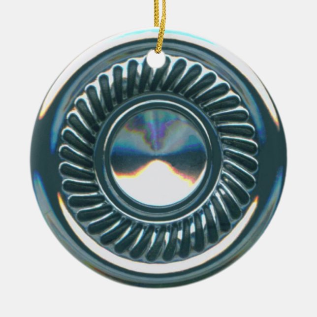 hubcap 2 julgransprydnad keramik (Framsidan)