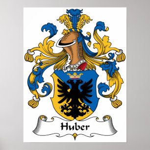 Huber familjvapensköld poster