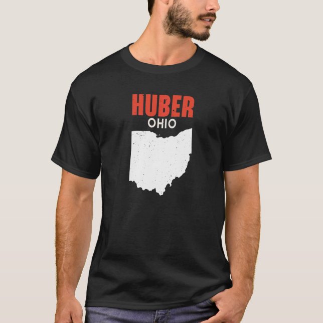 HUBER HEIGHTS Ohio USA State America Travel Ohioan T Shirt (Framsida)