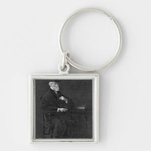 Hubert George de Burgh-På burk Fyrkantig Silverfärgad Nyckelring