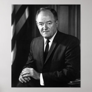Hubert Humphrey Porträtt - Circa 1965 Poster