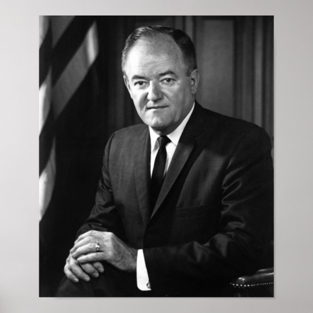 Hubert Humphrey Porträtt - Circa 1965 Poster (Framsidan)