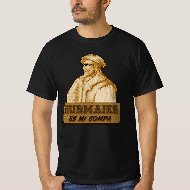 Hubmaier es mi Compa(Gold) - Económica T Shirt (Framsida)