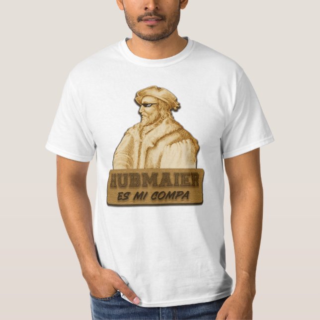 Hubmaier es mi Compa(Gold) - Económica T Shirt (Framsida)