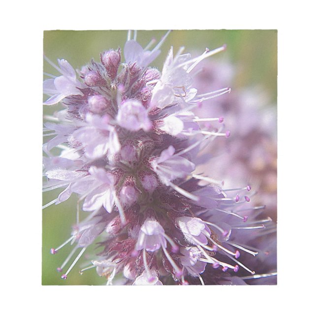 Hübsche lila Wildblüten Anteckningsblock (Framsida)