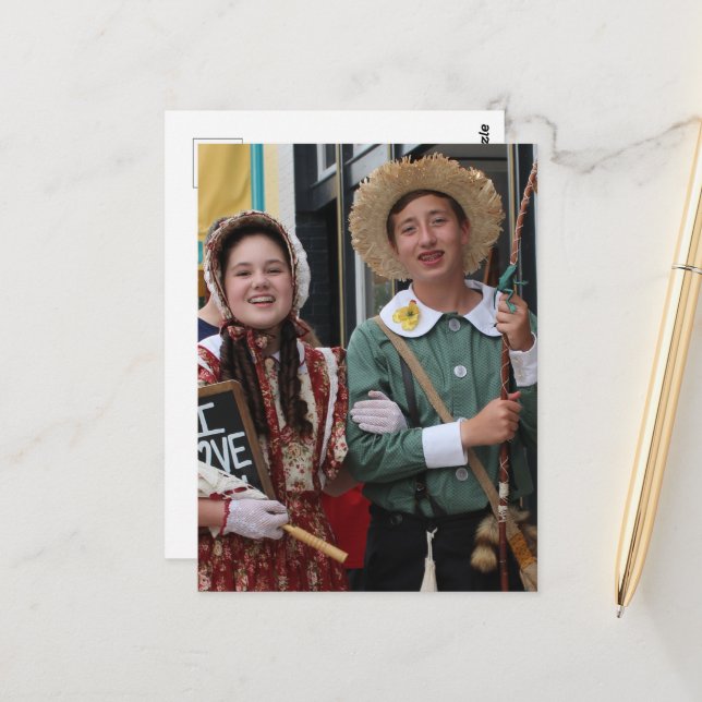 Huck Finn Cosplay-skådespelare och skådespelerska Vykort (Fram/Back In Situ)