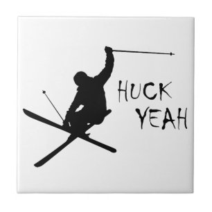 Huck Ja (Skiing) Kakelplatta
