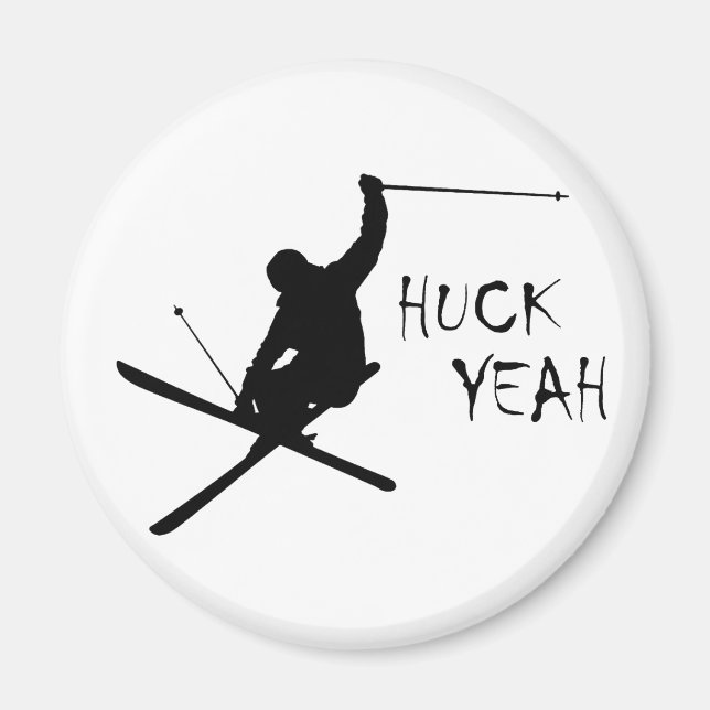 Huck Ja (Skiing) Magnet (Framsidan)