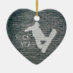 Huck Ja (Snowboarding) Julgransprydnad Keramik