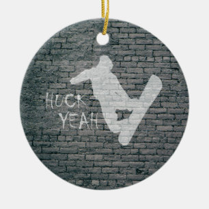 Huck Ja (Snowboarding) Julgransprydnad Keramik