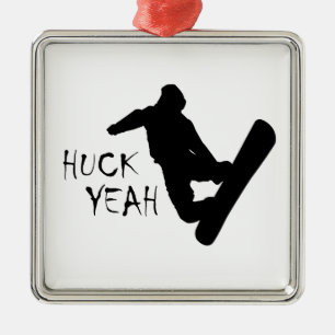 Huck Ja (Snowboarding) Julgransprydnad Metall